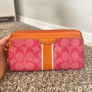Coach Pink and Orange Wallet